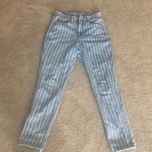 American eagle striped jeans size 0